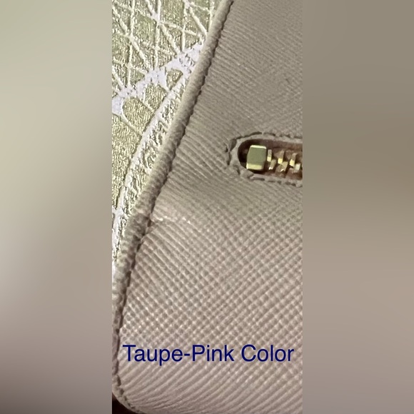 PRADA Pink Taupe Bifold Wallet  Pink Leather Womens Wallet Long Wallet for Gift - Picture 5 of 9